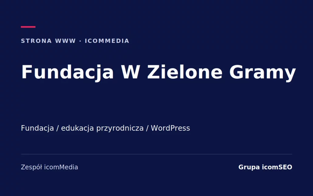 Fundacja W Zielone Gramy: strona internetowa
