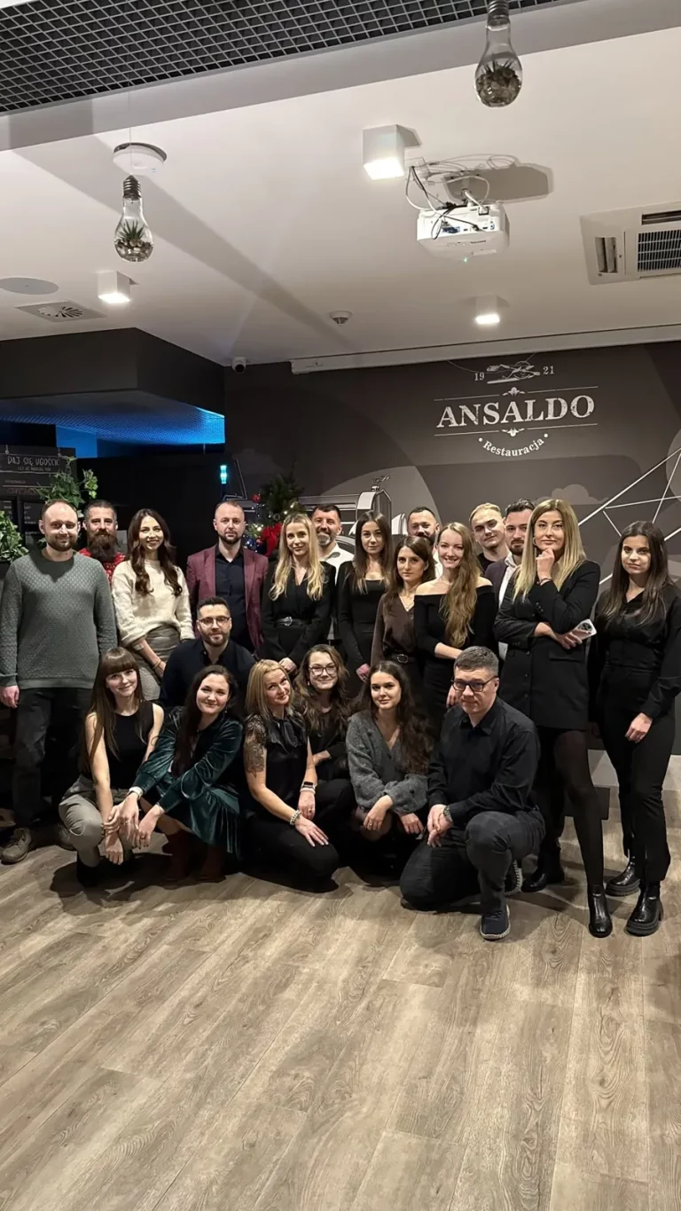 Zespół icomSEO na spotkaniu świątecznym w restauracji Ansaldo