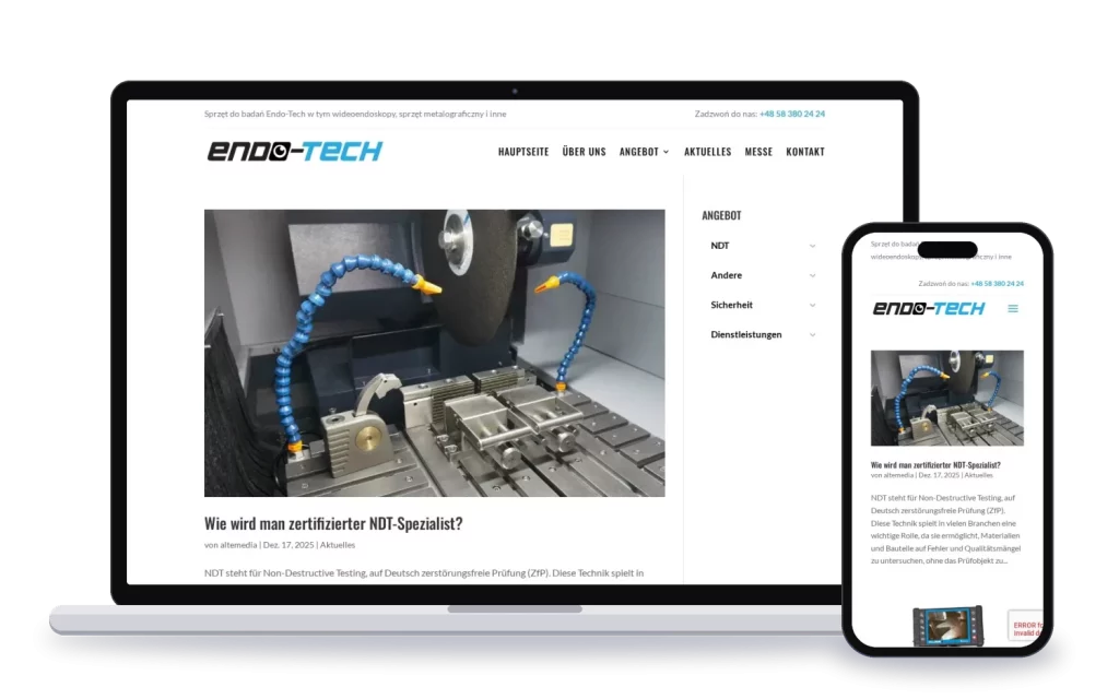 Endo-Tech: strona internetowa
