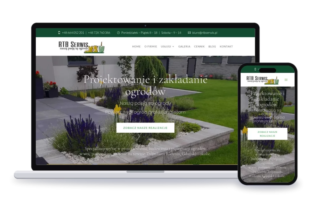 RTB Serwis: strona internetowa