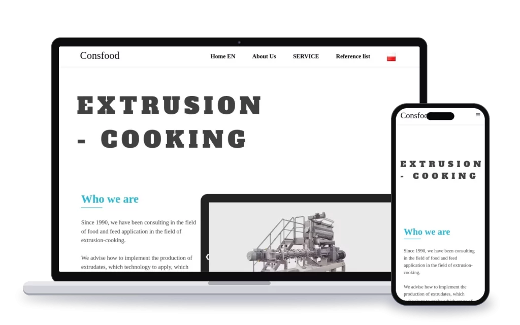 Consfood: strona internetowa