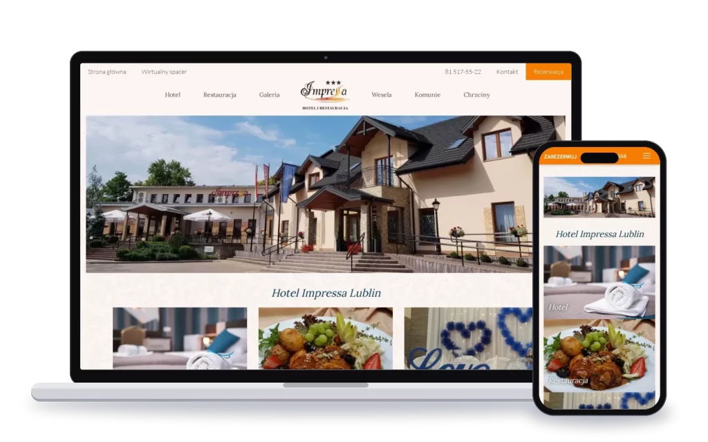 Hotel i Restauracja Impressa: strona internetowa