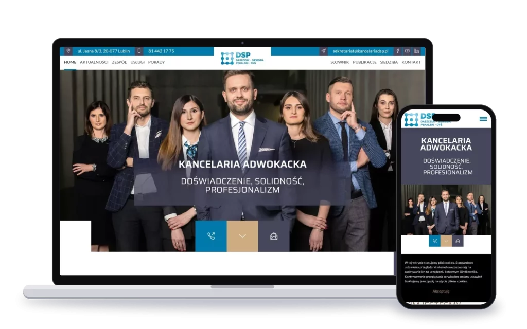 Kancelaria Adwokacka DSP: strona internetowa