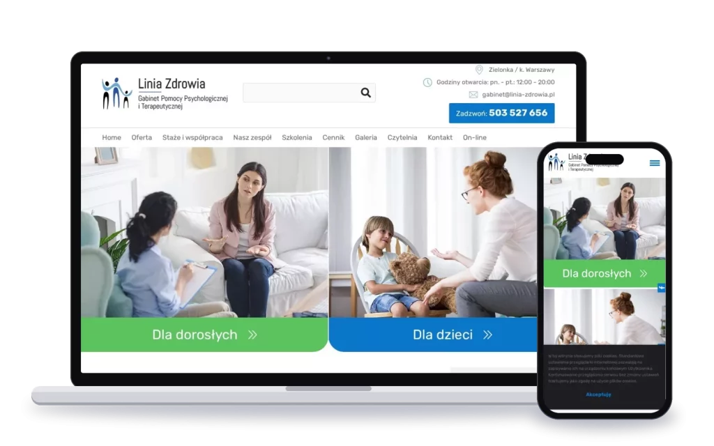 Linia Zdrowia: strona internetowa