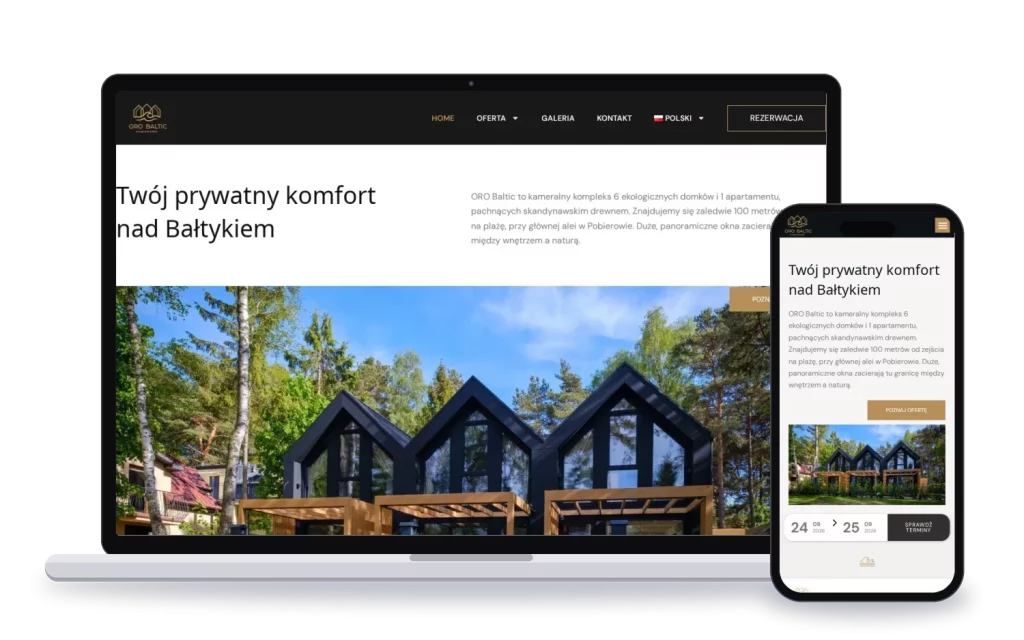 ORO Baltic: strona internetowa