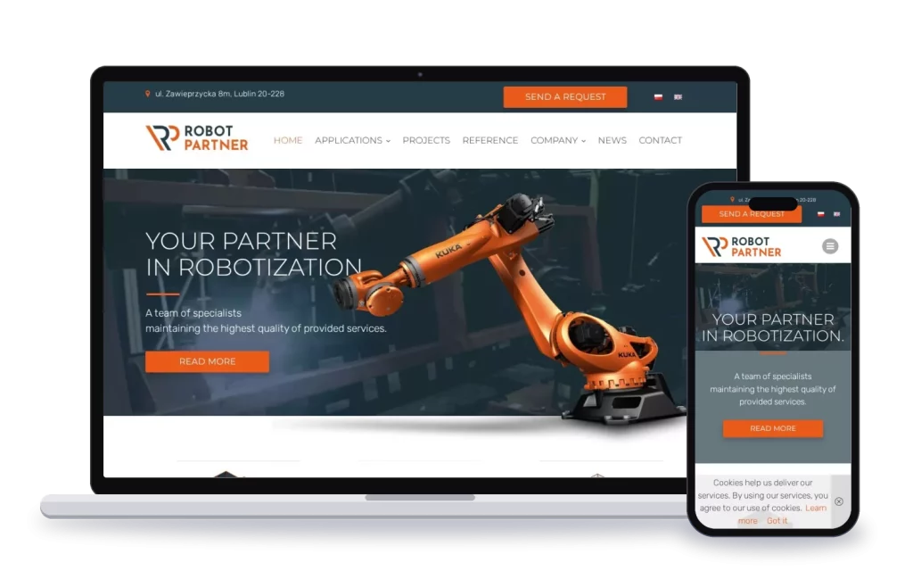 Robot Partner: strona internetowa