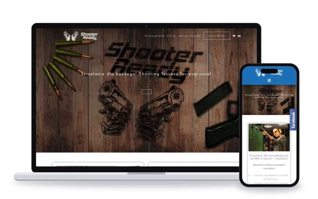 Shooter Ready: strona internetowa