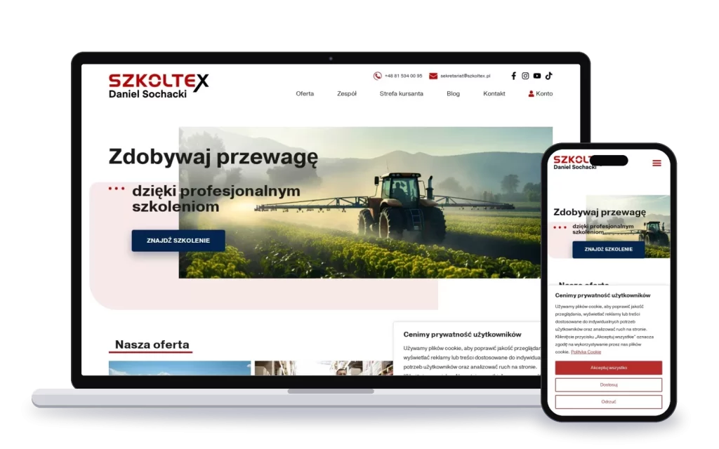 Szkoltex: strona internetowa