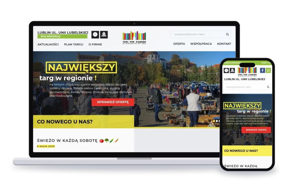 Targ pod Zamkiem: strona internetowa