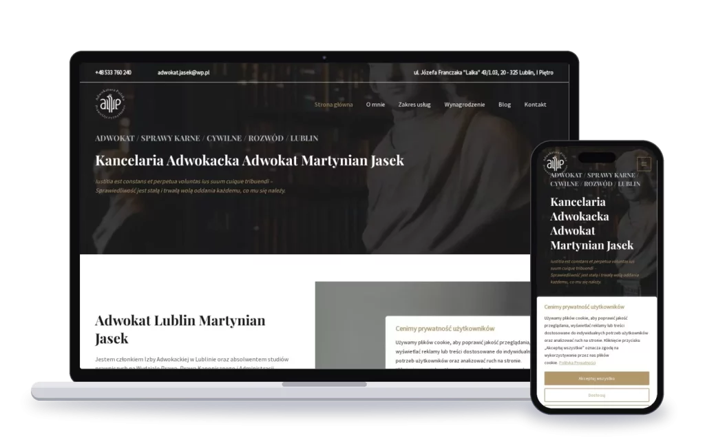 Adwokat Martynian Jasek: strona WWW