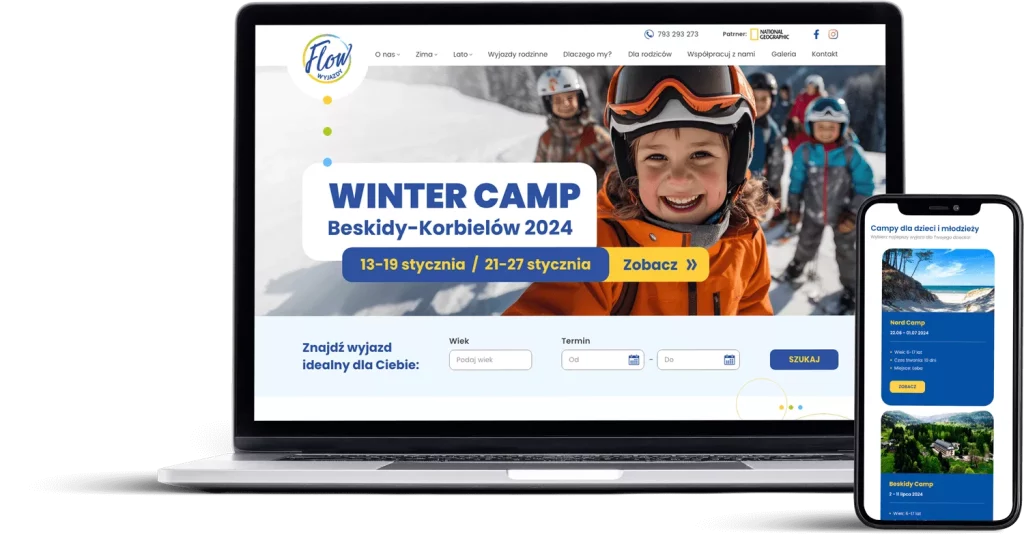 FLOW Wyjazdy: strona internetowa