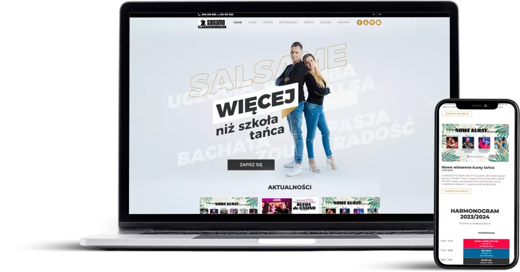 Salsame: strona internetowa