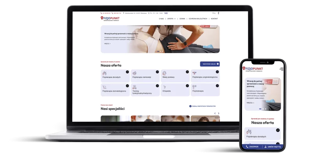 Fizjopunkt: strona internetowa
