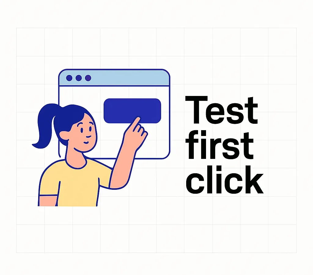 Test first click